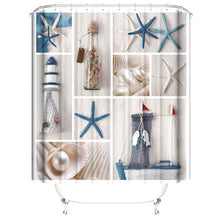Load image into Gallery viewer, LANGRIA 4pcs Bathroom Shower Curtain Flower Print Durable Waterproof Bath Curtain Set Toilet Cover Mat Non-Slip Bathroom Rug Set