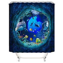 Load image into Gallery viewer, LANGRIA 4pcs Bathroom Shower Curtain Flower Print Durable Waterproof Bath Curtain Set Toilet Cover Mat Non-Slip Bathroom Rug Set