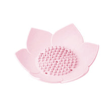 Load image into Gallery viewer, 1 pcs Soap Dish Draining Soap box  Plate Lotus Shape Silicone Box Holder Portable Soap Dishes anti-skid soap tray drain soap box