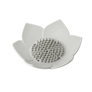 1 pcs Soap Dish Draining Soap box  Plate Lotus Shape Silicone Box Holder Portable Soap Dishes anti-skid soap tray drain soap box