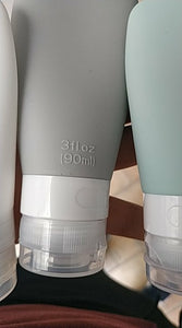 3Pcs 60ml 90ml Silicone Refillable Bottle Travel Shampoo Bottle Lotion Travel Packing Press Bottles Portable Cosmetic Container