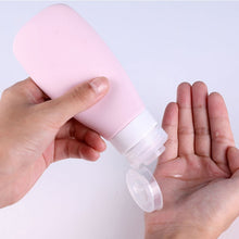 Load image into Gallery viewer, 3Pcs 60ml 90ml Silicone Refillable Bottle Travel Shampoo Bottle Lotion Travel Packing Press Bottles Portable Cosmetic Container