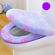 Load image into Gallery viewer, Thick Coral velvet luxury toilet Seat Cover Set soft Warm Zipper One / Two-piece toilet Case Waterproof Bathroom WC Cover