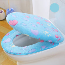 Load image into Gallery viewer, Thick Coral velvet luxury toilet Seat Cover Set soft Warm Zipper One / Two-piece toilet Case Waterproof Bathroom WC Cover