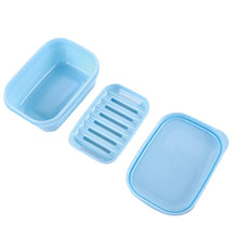 Load image into Gallery viewer, Double Layers Handmade Soap Box Travel Portable Lid Soap Box With Drain Layer Draining Holder Soap Dish Bathroom